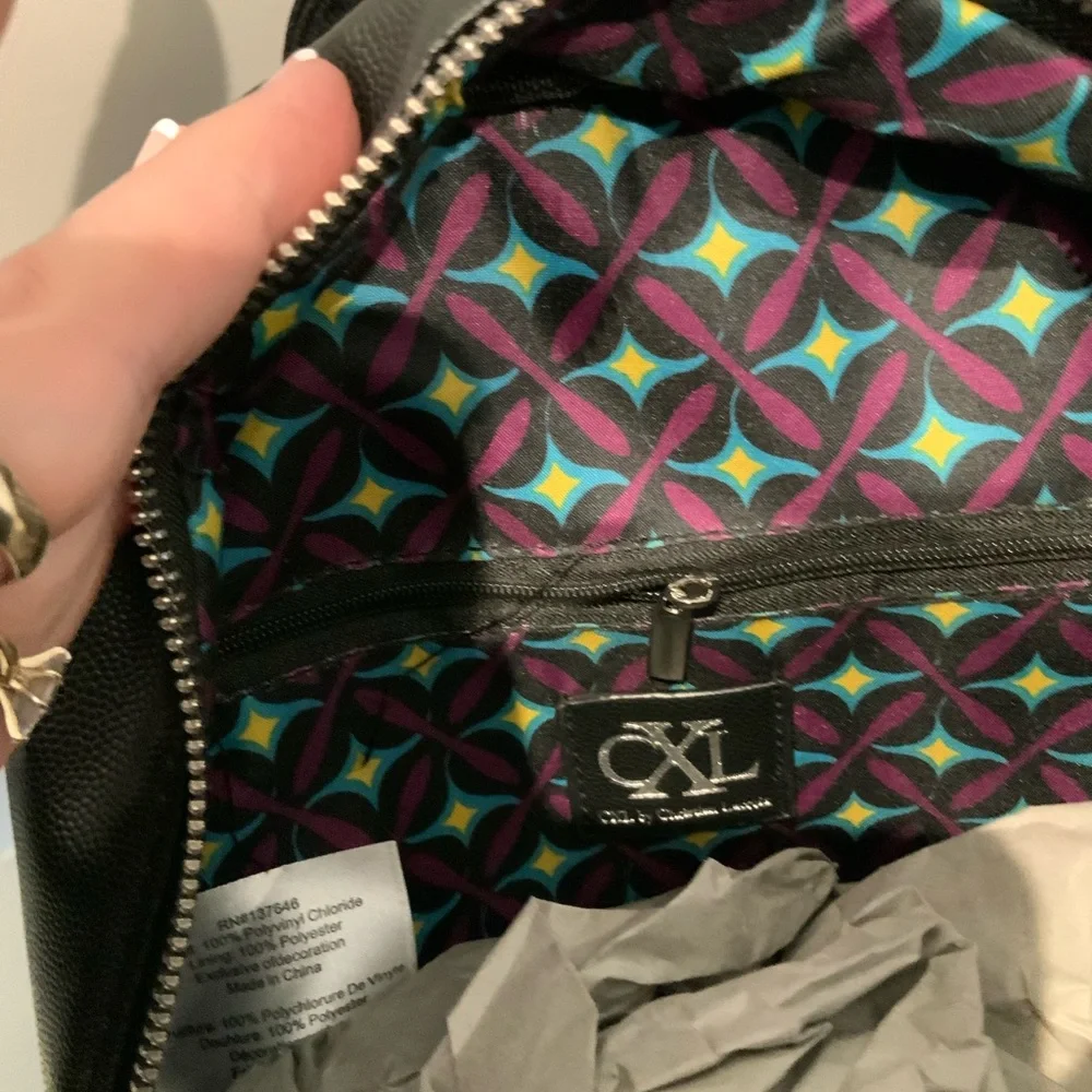CXL by Christian Lacroix Backpack Black Pine Caviar Faux Leather CXLH24981-BLAK